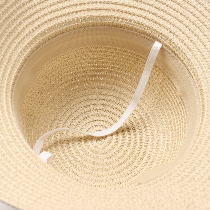 Шляпа для девочки MINAKU с бантом, цвет бежевый, р-р 52 Шляпа для девочки MINAKU с бантом, цвет бежевый, р-р 52