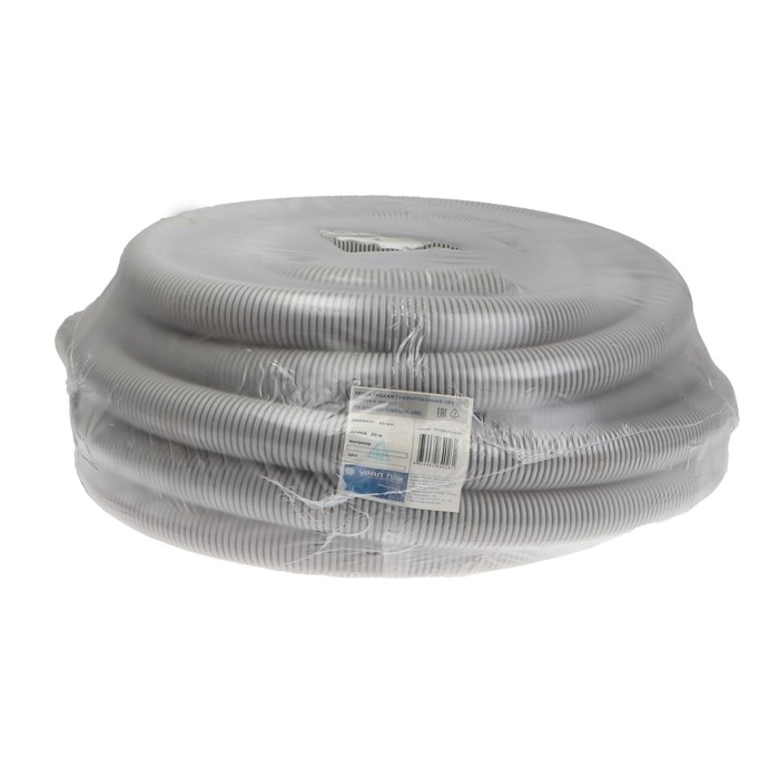 Гофротруба УРАЛ ПАК ПВХ, 50 мм ,с протяжкой, 20 м, ГФ-0100750-020 Гофротруба УРАЛ ПАК ПВХ, 50 мм ,с протяжкой, 20 м, ГФ-0100750-020