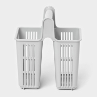 Сушилка для столовых приборов, 2 отделения, 10,1×13,8×16 см, цвет серый Сушилка для столовых приборов, 2 отделения, 10,1×13,8×16 см, цвет серый