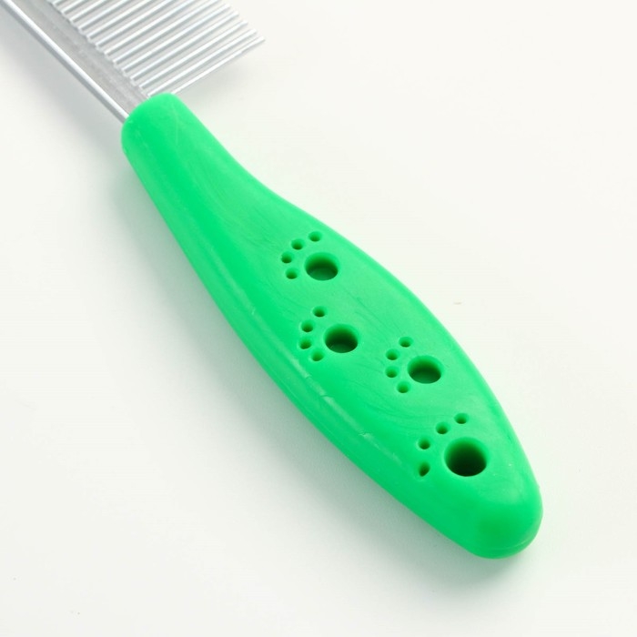 Расчёска Расчёска "Лапки" удлиненная, 20,5 х 3 см, зелёная