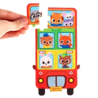 Мягкий пазл для малышей &laquo;Пирамидка: Транспорт&raquo;, 8 деталей, Крошка Я