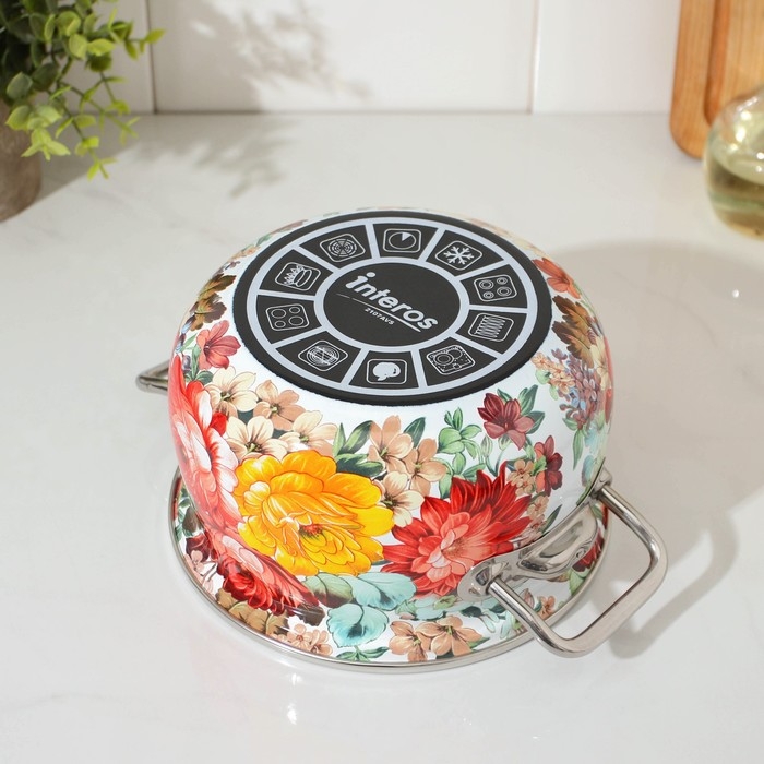 Кастрюля эмалированная «Верона», 2,1 л, стеклянная крышка, индукция Кастрюля эмалированная «Верона», 2,1 л, стеклянная крышка, индукция