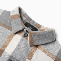 Рубашка мужская в клетку MIST, размер 56, серый