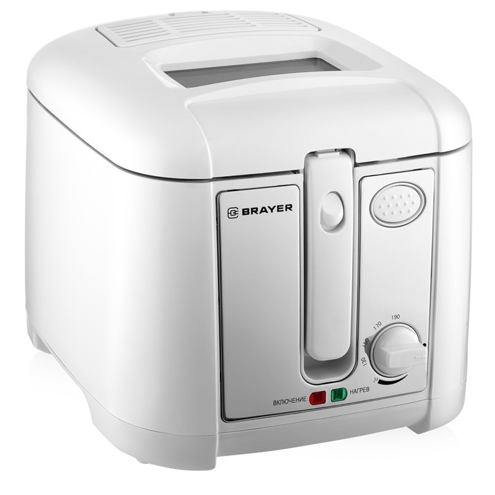 Фритюрница BRAYER 2832BR-WH, 1800 Вт, 2,5 л, 130-190 &deg;C, белая