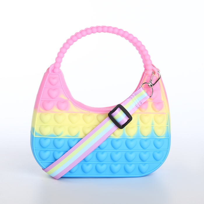 Сумка детская для девочки на молнии &laquo;Выбражулька&raquo;, pop it, цвет разноцветный