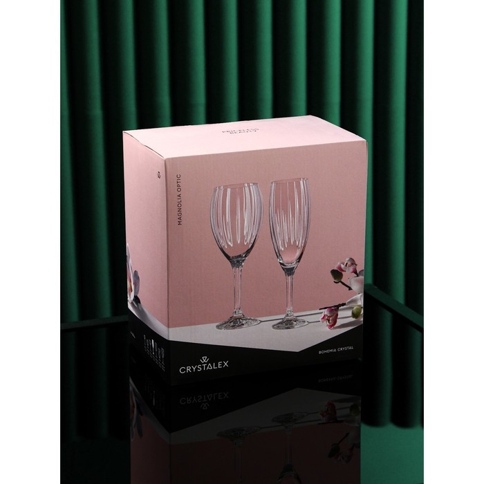 Набор бокалов для шампанского &laquo;Магнолия&raquo;, 6 шт, 210 мл