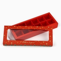 Коробка складная под 12 конфет «Ёлочка», 3.8 х 10.5 х 26.5 см, Новый год Коробка складная под 12 конфет «Ёлочка», 3.8 х 10.5 х 26.5 см, Новый год