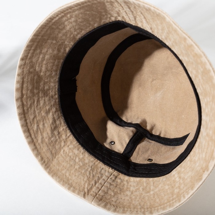 Панама однотонная MINAKU цвет бежевый, размер 56-58 Панама однотонная MINAKU цвет бежевый, размер 56-58