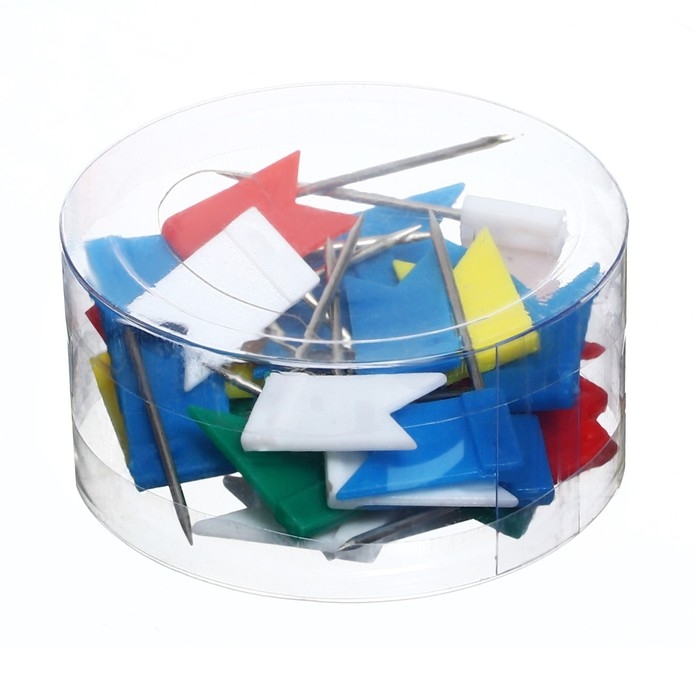 Набор кнопок Набор кнопок "Флажки", цветные, в пластиковой упаковке