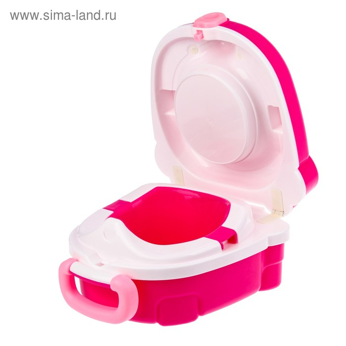 Горшок детский дорожный, складной, переносной, накладка на унитаз, цвет розовый, Крошка Я Горшок детский дорожный, складной, переносной, накладка на унитаз, цвет розовый, Крошка Я