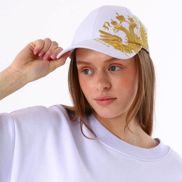 Кепка мужская «Россия», цвет белый, р-р56 Кепка мужская «Россия», цвет белый, р-р56