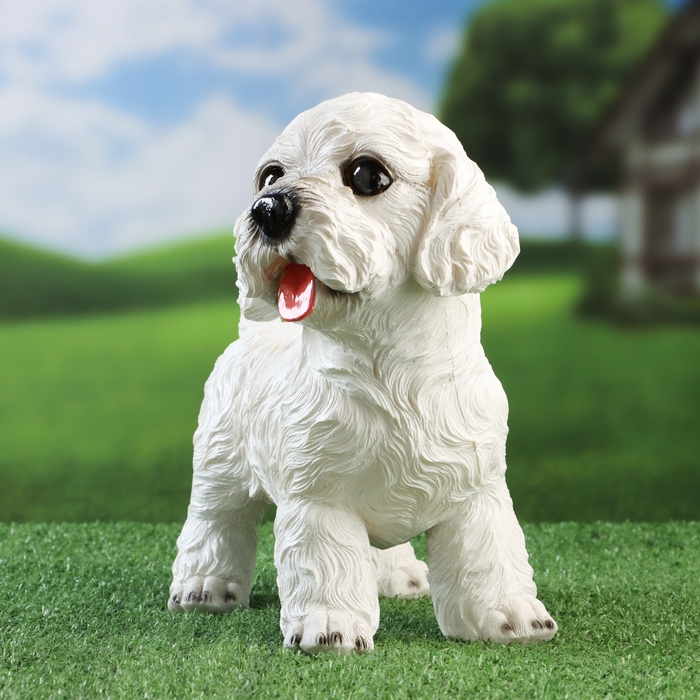 Садовая фигура Садовая фигура "Терьер" белый, 22х13х22см