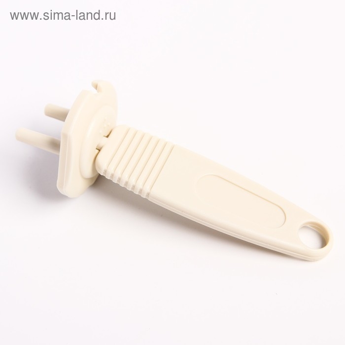 Заглушка для розетки, с ключом, цвет бежевый, набор 6 шт., Крошка Я