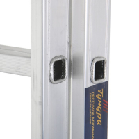 Лестница ТУНДРА, двухсекционная, алюминиевая, 8 ступеней Лестница ТУНДРА, двухсекционная, алюминиевая, 8 ступеней