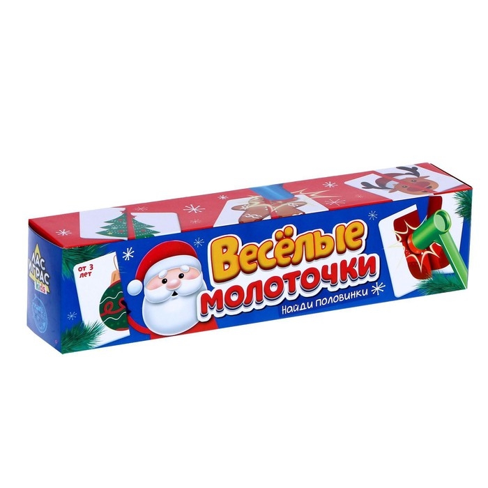 Настольная игра &laquo;Веселые молоточки&raquo;, найди половинки, 1-3 игрока, 3+