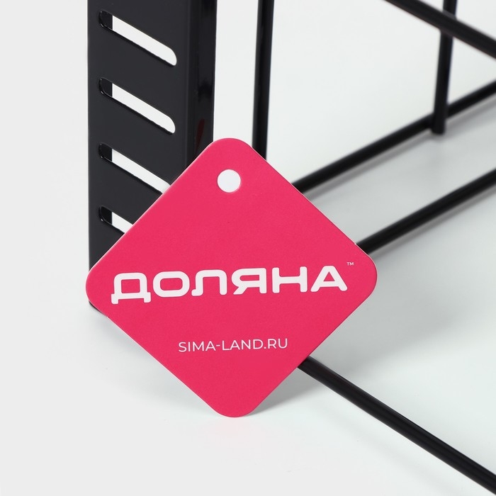 Подставка для сковородок Доляна, 25&times;22&times;38 см, цвет чёрный