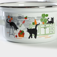 Набор кастрюль &laquo;Тринити&raquo;, 3 предмета: 1 л, 1.5 л, 2.3 л, эмалированная сталь, индукция