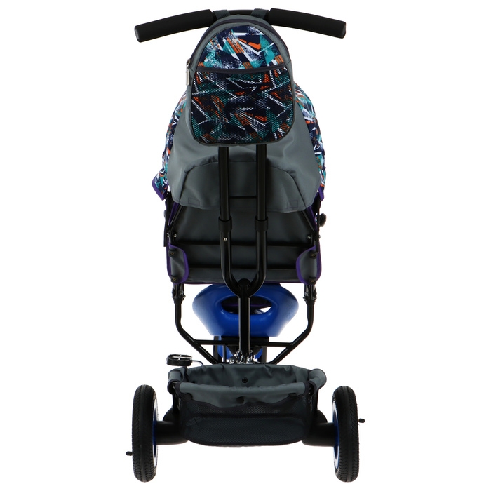 Велосипед трёхколесный Vivat1, принт абстракция тёмно-синий/оранжевый Велосипед трёхколесный Vivat1, принт абстракция тёмно-синий/оранжевый