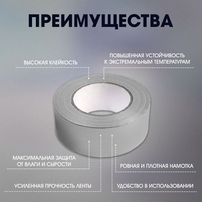 Лента армированная ЛОМ, самоклеящаяся, стеклотканевая, 160 мкм, 48 мм x 36 м