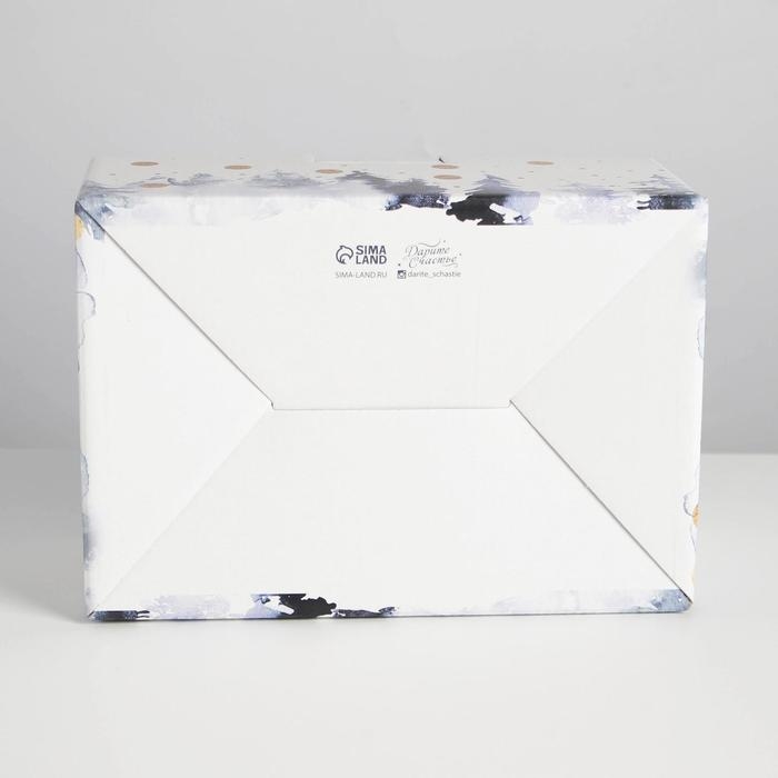 Коробка подарочная новогодняя складная &laquo;Let it snow&raquo;, 22 х 15 х 10 см, Новый год