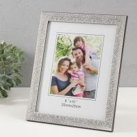 Фоторамка пластик 20х25 см "Кракелюр. Чёрное на белом" 23,4х28,5 см