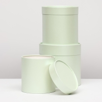 Набор коробок 3 в 1 без окна, мятный 21 х 21 - 16 х 16 см