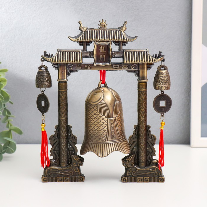 Колокол-гонг металл настольный Колокол-гонг металл настольный "Драконы" 21,5х22х5 см