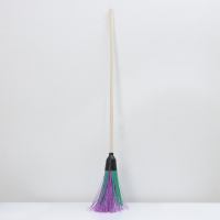 Метла полипропиленовая, круглая, наборная &laquo;Стандарт&raquo;, с черенком, 4 кольца, цвет МИКС