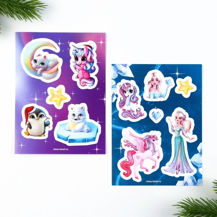 Подарочный набор новогодний, блокнот,наклейки 2 л и магнитные закладки 2 шт &laquo;Волшебный набор&raquo;