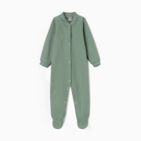 Комбинезон детский с закрытыми ножками, цвет зеленый, рост 62 см Комбинезон детский с закрытыми ножками, цвет зеленый, рост 62 см