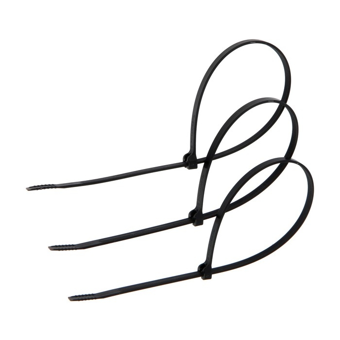 Хомут-стяжка с металлическим замком, размер 4,7х300 мм, черный Хомут-стяжка с металлическим замком, размер 4,7х300 мм, черный