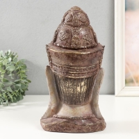 Сувенир полистоун бюст "Голова Будды в головном уборе" песочный 13,5х15,5х31 см Сувенир полистоун бюст "Голова Будды в головном уборе" песочный 13,5х15,5х31 см
