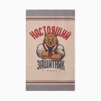 Кух. Набор Доляна"Настоящий защитник" 3 пр.: фартук 70х60 см,прих. 20х20 см,полот.35х60см-2шт. 10221