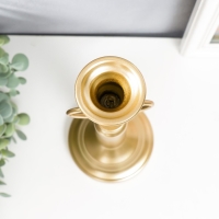 Подсвечник металл на 1 свечу "Сердце" золотой 34х11,5х11,5 см Подсвечник металл на 1 свечу "Сердце" золотой 34х11,5х11,5 см