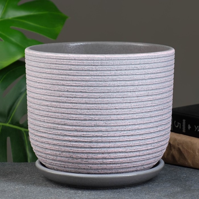 Горшок цветочный "Маджента" серый, 2,3 л