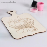 Доска фигурная "Корзина с фруктами" 14х0,3х22 см Доска фигурная "Корзина с фруктами" 14х0,3х22 см