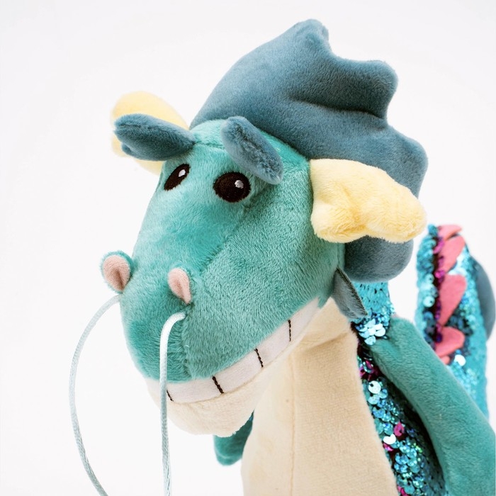 Мягкая игрушка «Дракон», 22,5 см, цвет голубой Мягкая игрушка «Дракон», 22,5 см, цвет голубой