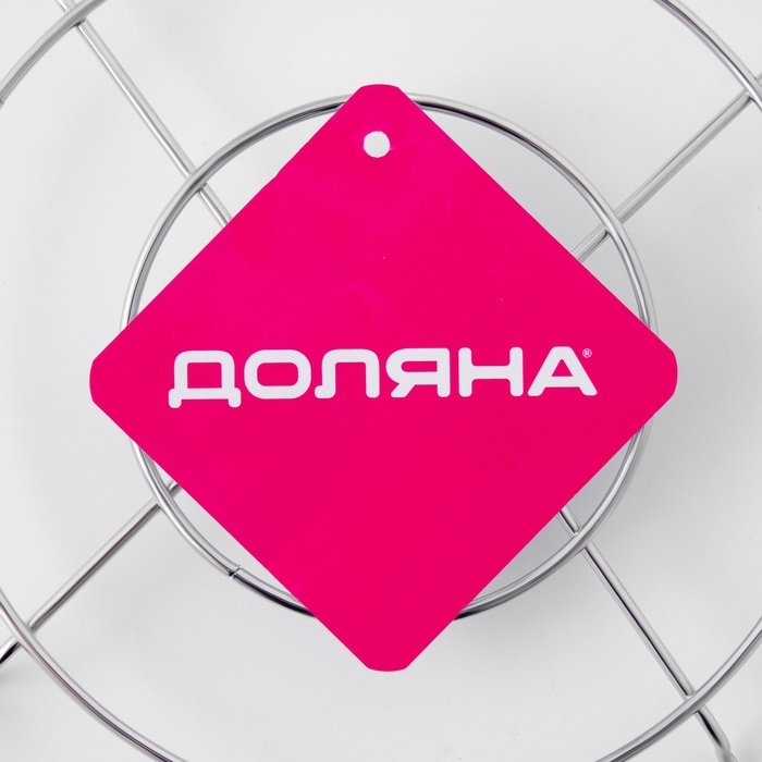 Подставка под горячее на ножках &laquo;Круг&raquo;, 18&times;18&times;2 см, цвет хромированный