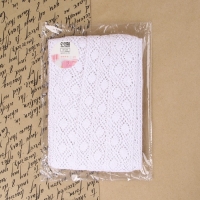 Кружево вязаное, 50 мм &times; 10 &plusmn; 1 м, цвет белый