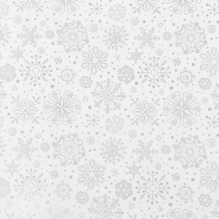 Бумага силиконизированная &laquo;Снежинки&raquo;, серебряные, для выпечки, 0,38 х 5 м