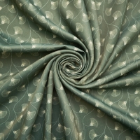 Штора портьерная Witerra Флора 160х260см, зеленый, блэкаут, пэ100% Штора портьерная Witerra Флора 160х260см, зеленый, блэкаут, пэ100%