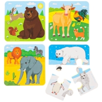 Мягкий пазл для малышей &laquo;Животные мира&raquo;, 16 деталей, Крошка Я