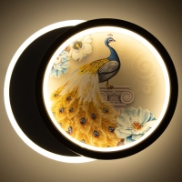 Бра "Павлин" LED 21Вт 4000К черно-белый 19х23х5 см Бра "Павлин" LED 21Вт 4000К черно-белый 19х23х5 см