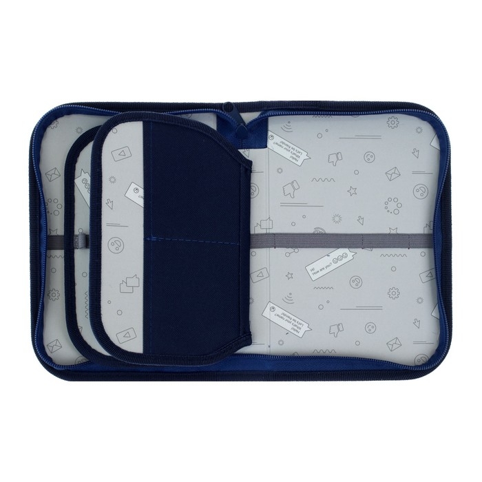 Пенал 3 секции, вкладка внутри, 140 х 210 х 40 мм, тканевый, Calligrata TOP Block Пенал 3 секции, вкладка внутри, 140 х 210 х 40 мм, тканевый, Calligrata TOP Block "Котик"