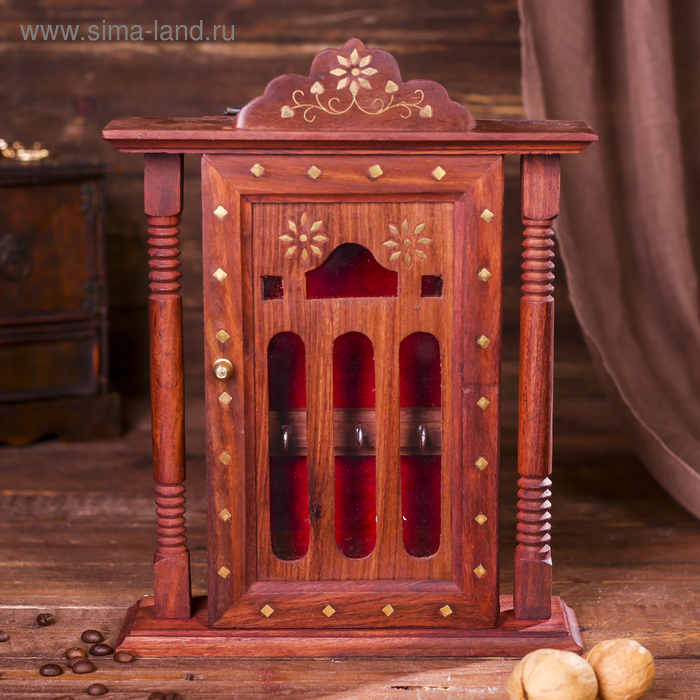 Ключница "Замок" дерево 29х22х6,5 см