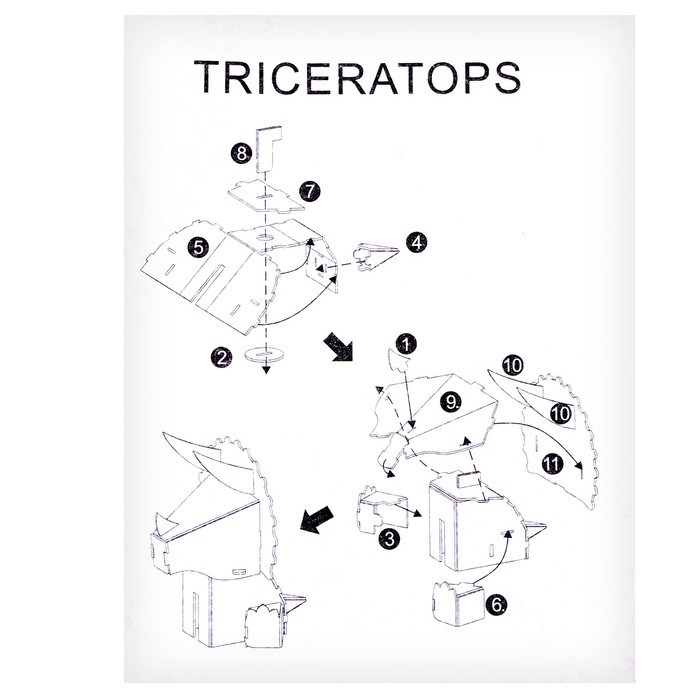Набор для творчества создние 3D фигурки &laquo;Трицератопс&raquo;