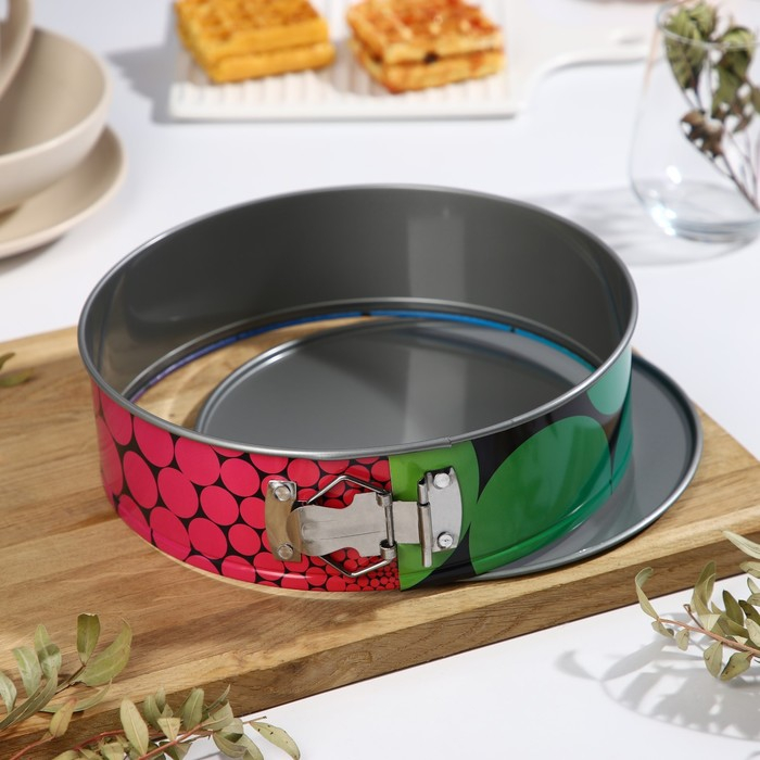 Форма для выпечки и выкладки с регулировкой размера «Никис», d=22 см, h=7.5 см, антипригарное покрытие, цвет МИКС Форма для выпечки и выкладки с регулировкой размера «Никис», d=22 см, h=7.5 см, антипригарное покрытие, цвет МИКС