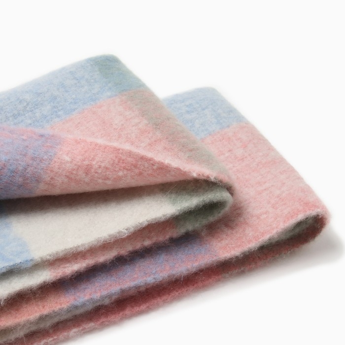 Шарф зимний объемный с кистями MINAKU клетка 210*38+18 см Шарф зимний объемный с кистями MINAKU клетка 210*38+18 см