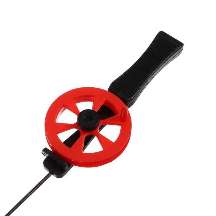 Удочка зимняя, ручка пластик, направляющая лески, красная, HFB-15 Удочка зимняя, ручка пластик, направляющая лески, красная, HFB-15