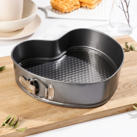 Форма для выпечки Доляна &laquo;Элин. Сердце&raquo;, 25,5&times;23,5&times;6,6 см, съёмное дно, антипригарное покрытие, цвет чёрный